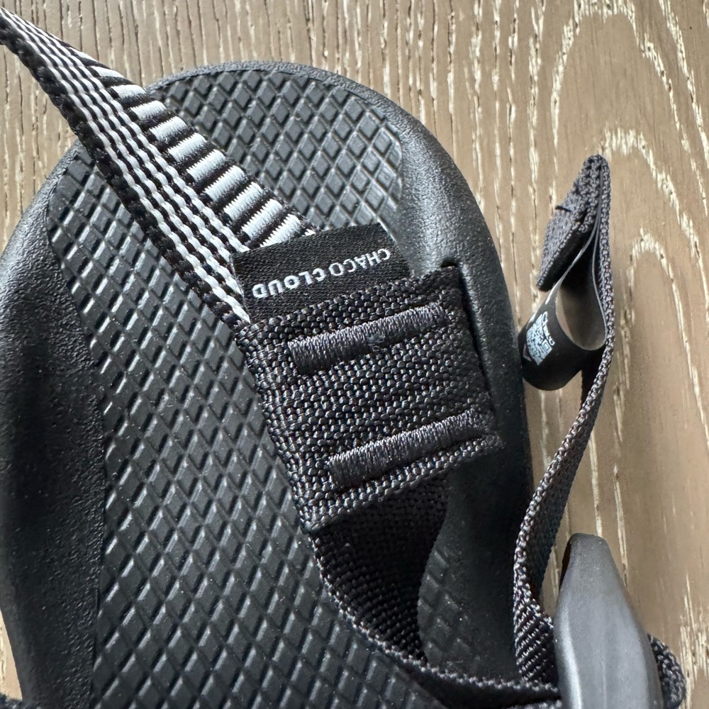 Chaco zCloud Black and White Strappy Sandals - Picture 2 of 9